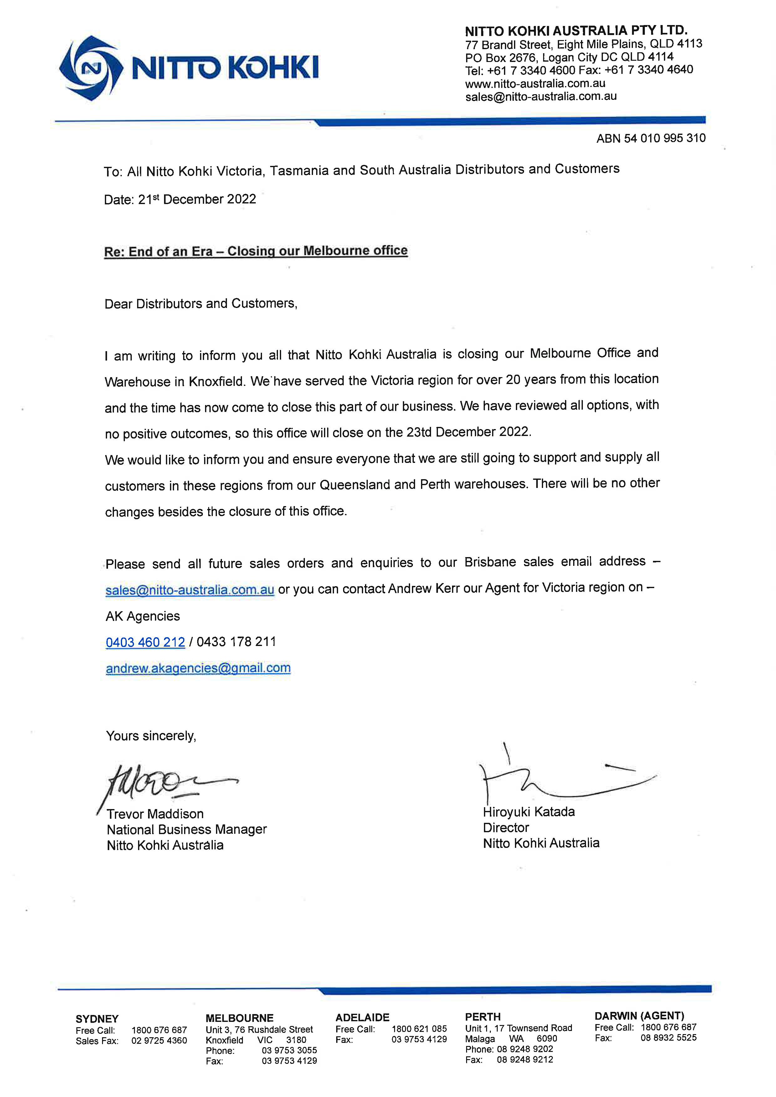 End of an Era - Closing our Melbourne office 21.121